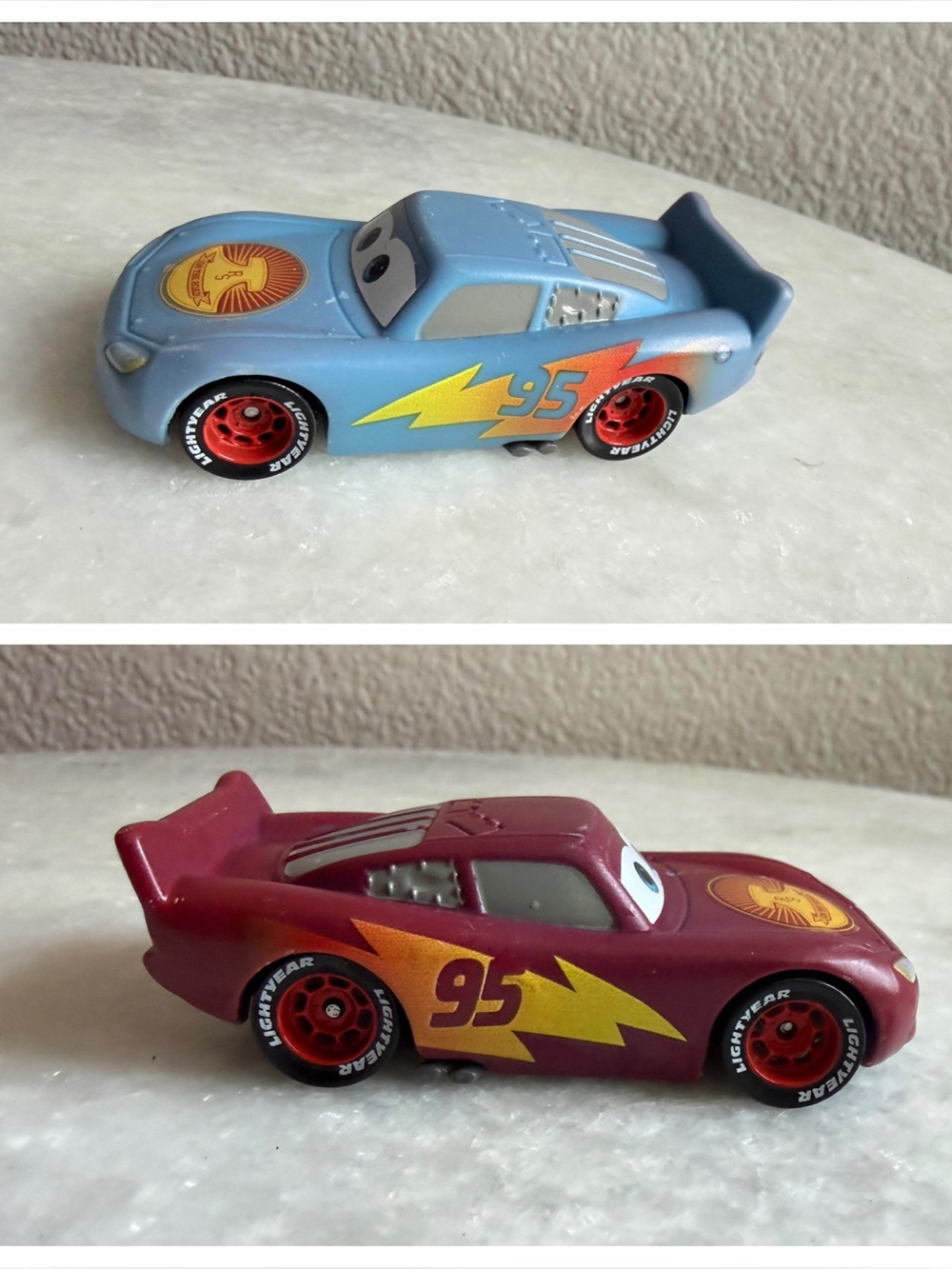 Disney Pixar Cars on the road Lightning McQueen Color changing car blue/maroon
